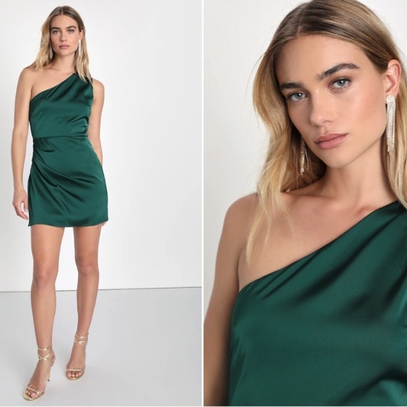 Lulus Dresses & Skirts - LULU's Satin Elegant Sexy Chic Prom Wedding Formal Event One Mini Dress NWOT